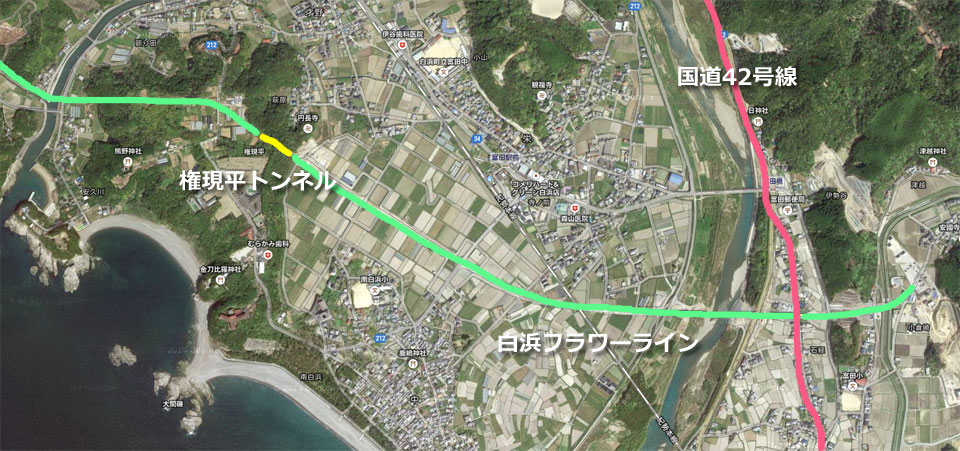 トンネル地図（航空写真）